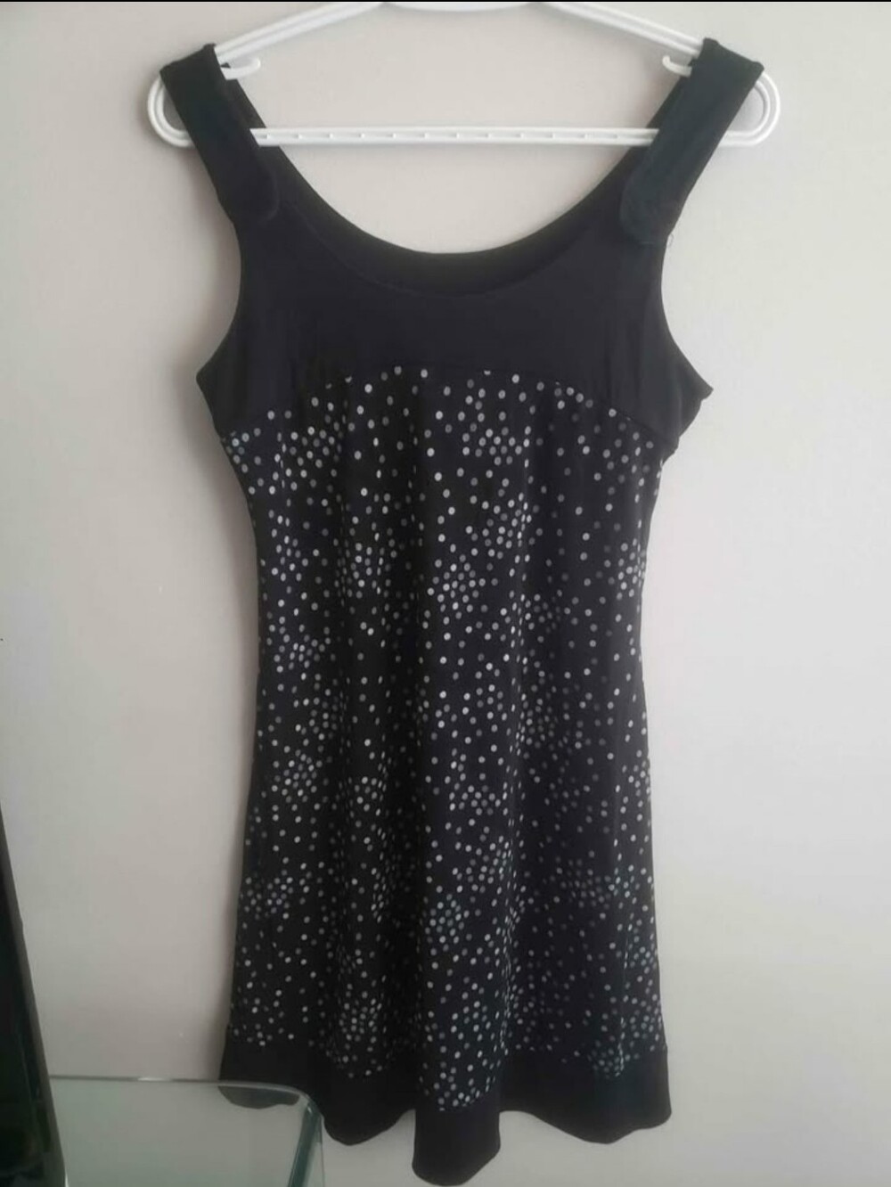 Jessica Black Dress with Silver Dot Print